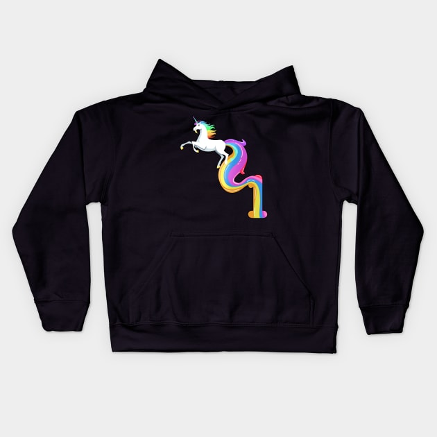 For One Year Old 1st Birthday Baby's First Year Unicorn Kids Hoodie by 4U2NV-LDN